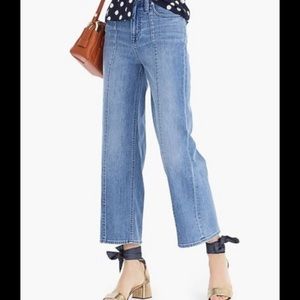 J. Crew Point Sur cropped wide leg jeans 🌼
